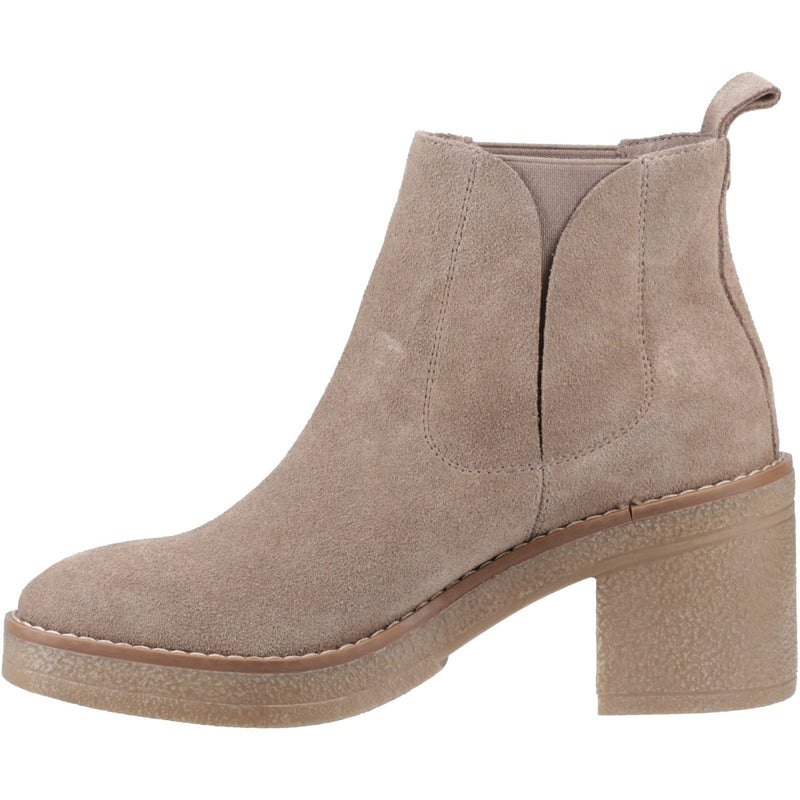 Hush Puppies Felicia Femmes Suédoises Bottines À Talons Chelsea Taupe