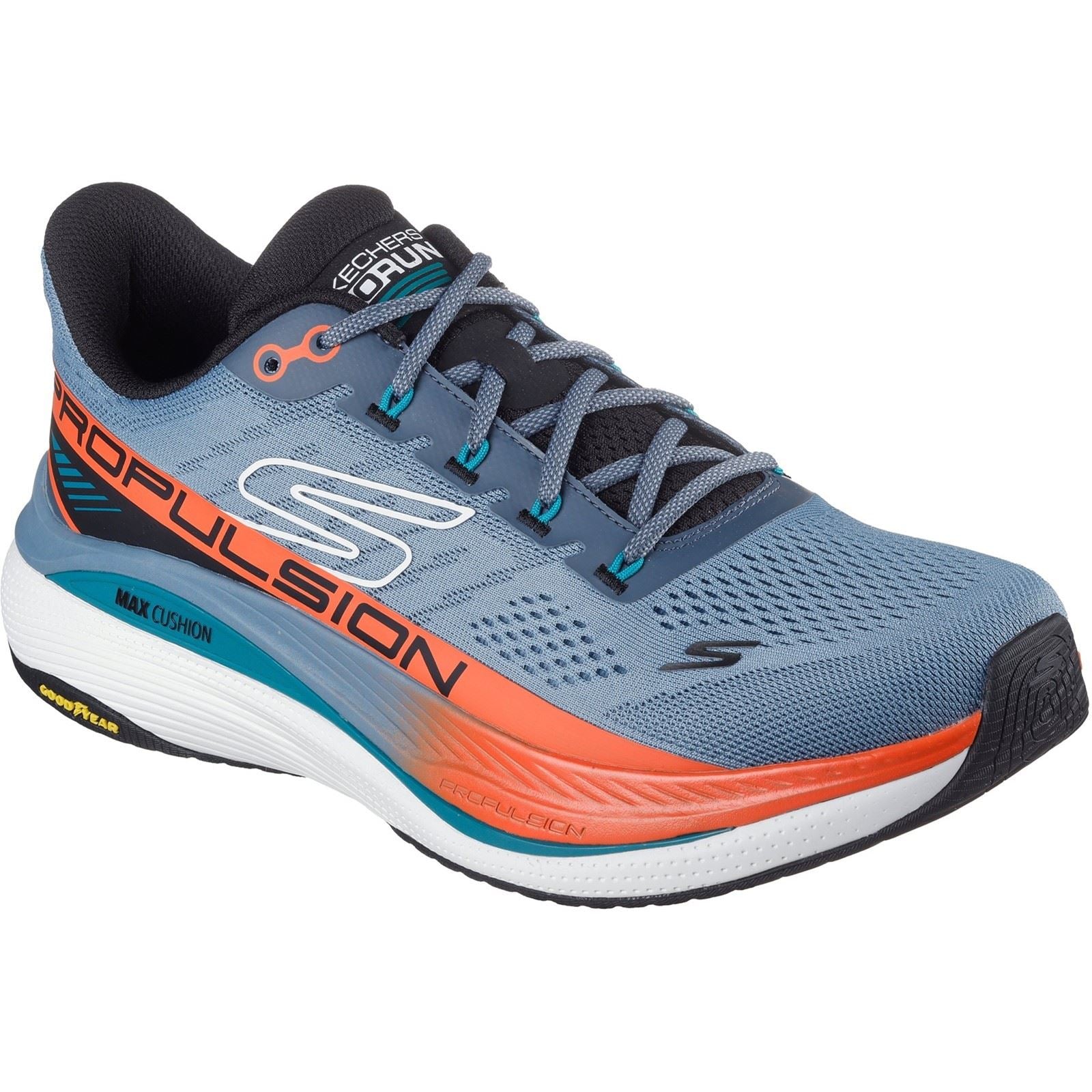 Skechers Performance Max Cushioning Propulsion Sneakers En Toile Pour Hommes De Couleur Ardoise