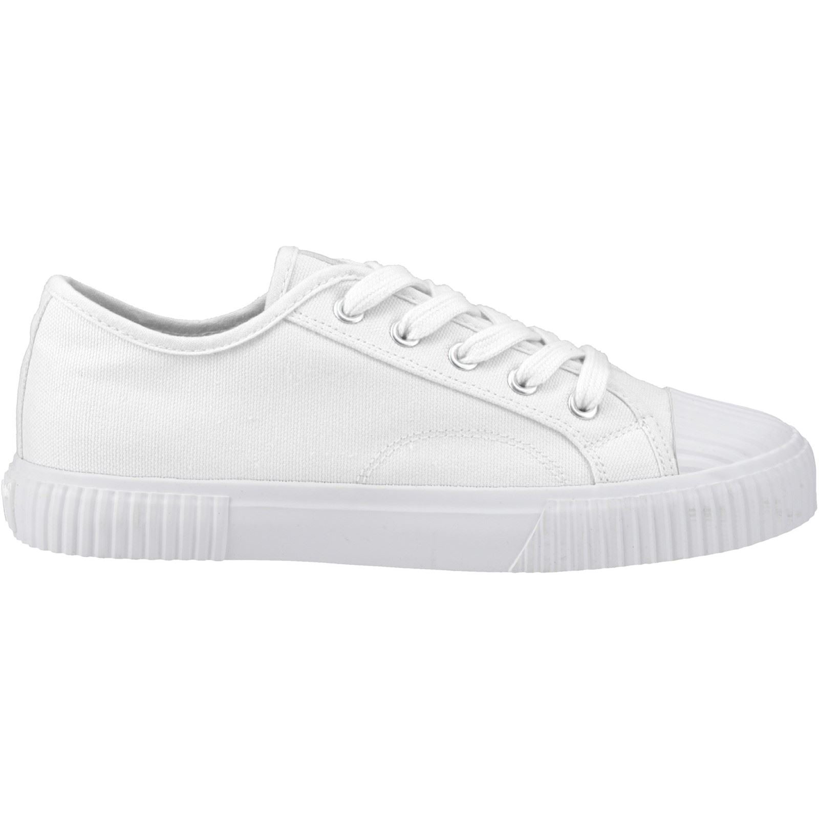 Hush Puppies Freya Canvas Chaussures De Sport Blanches Pour Femmes