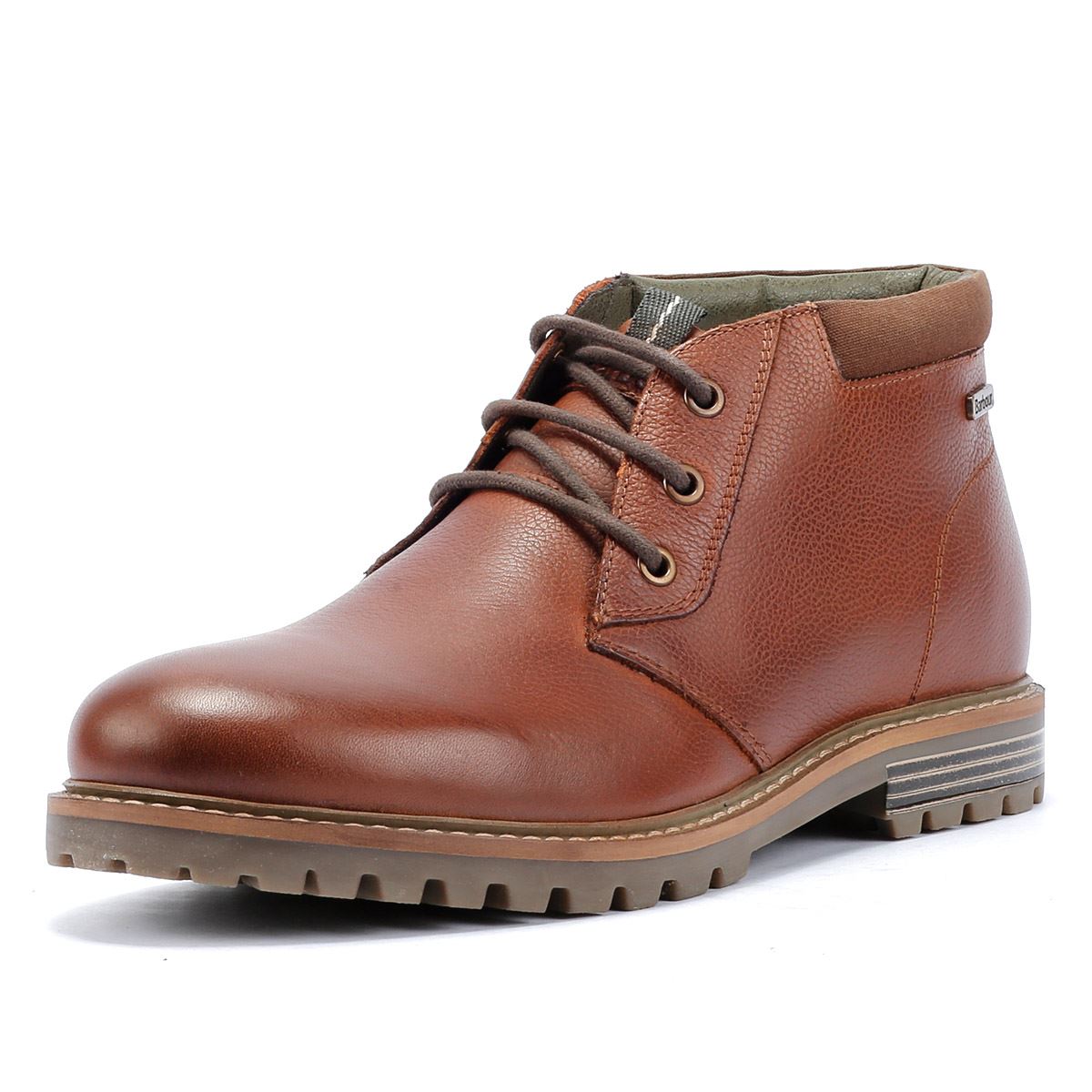Barbour Boulder Bottes Hommes En Cuir Marron