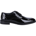 Hush Puppies Damien Lace Up Patent Chaussures Noires En Cuir Pour Hommes À Lacets Vernies
