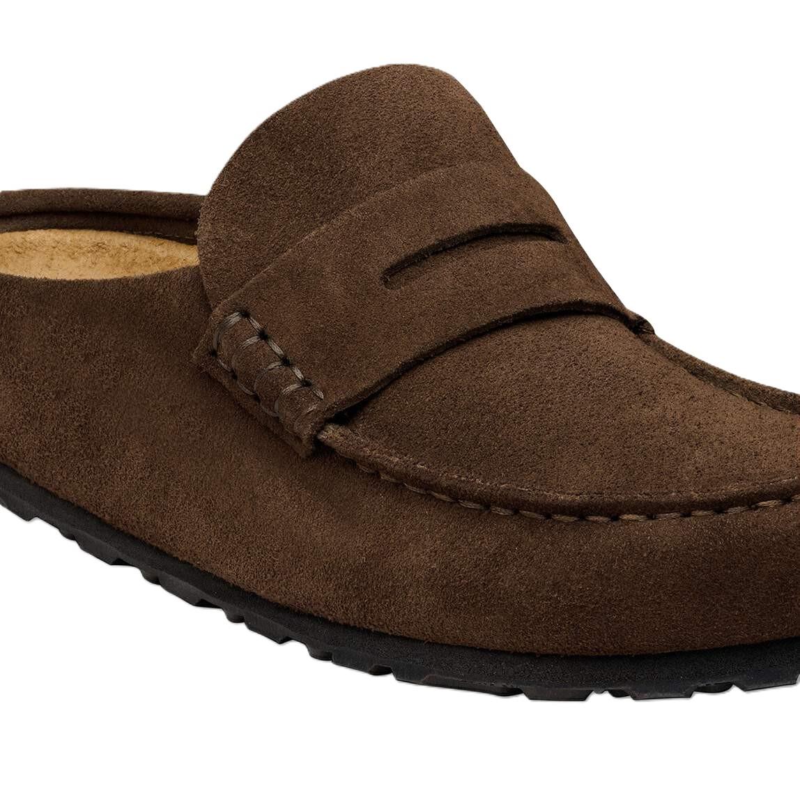 Birkenstock Naples Sabots En Cuir Brun