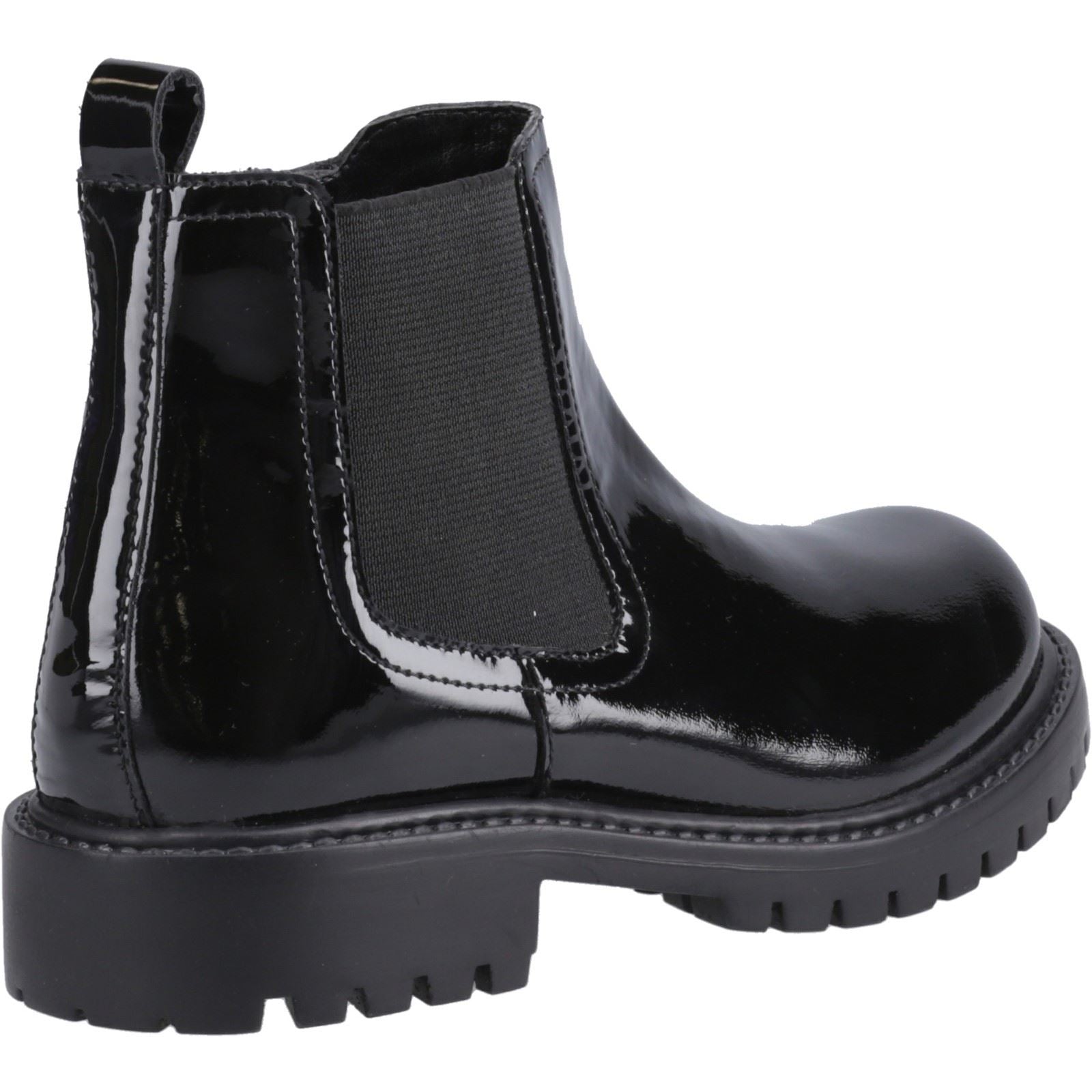 Hush Puppies Ariella Chelsea Chaussures Noires Pour Filles En Cuir