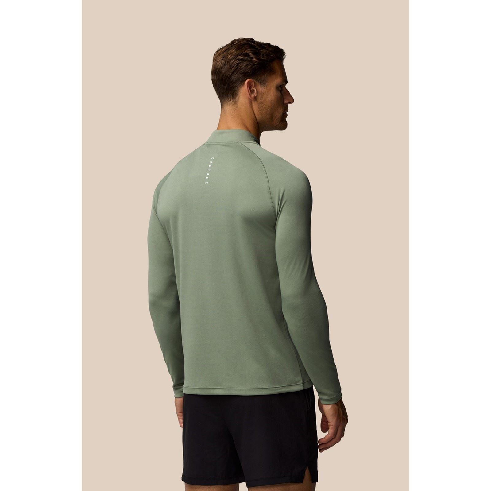Castore Adapt Training 1/4 Zip Top T-Shirts De Sport Pour Hommes En Polyester Bleu