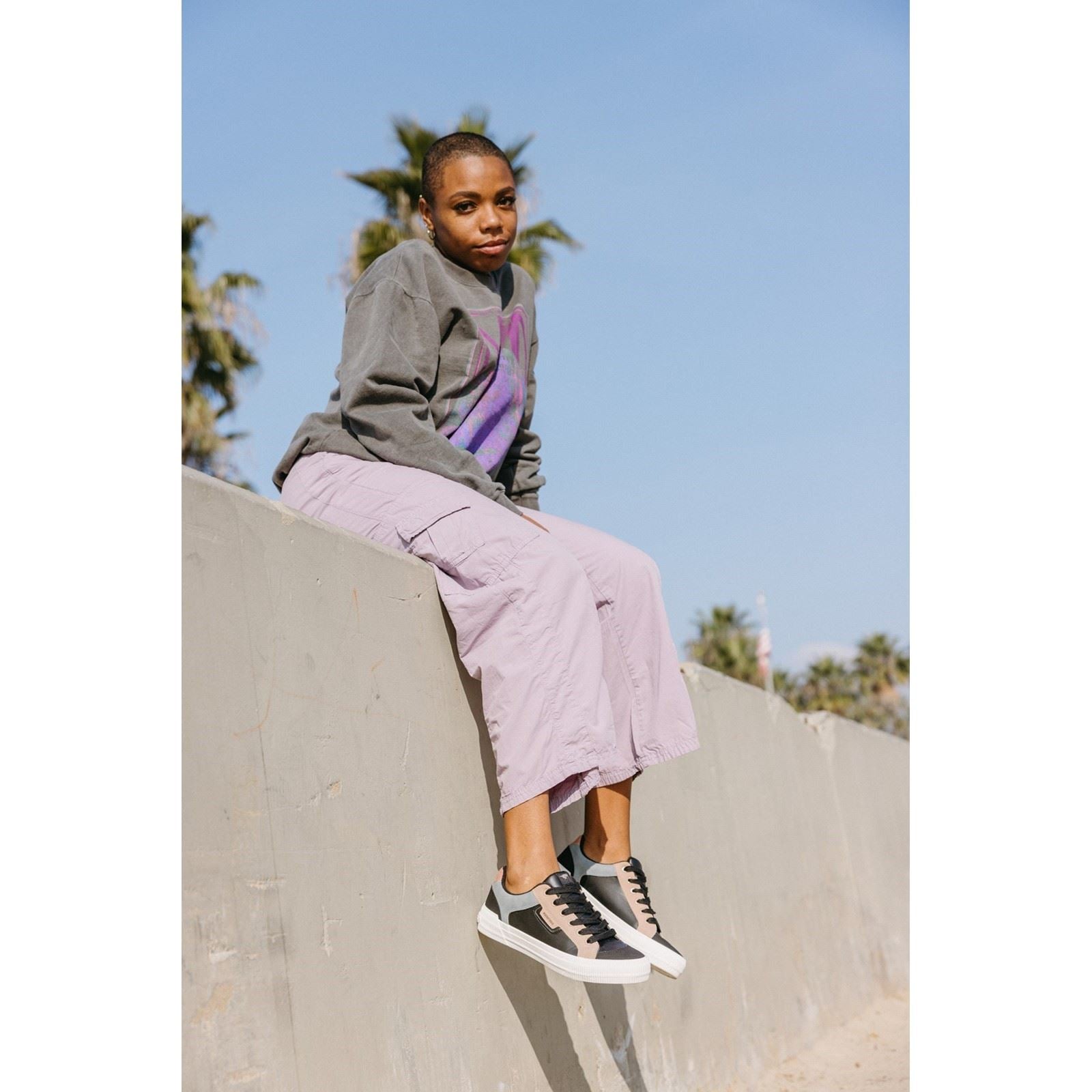 Rocket Dog Cheery Blocked Sporty Baskets Combinées Noires Pour Femmes