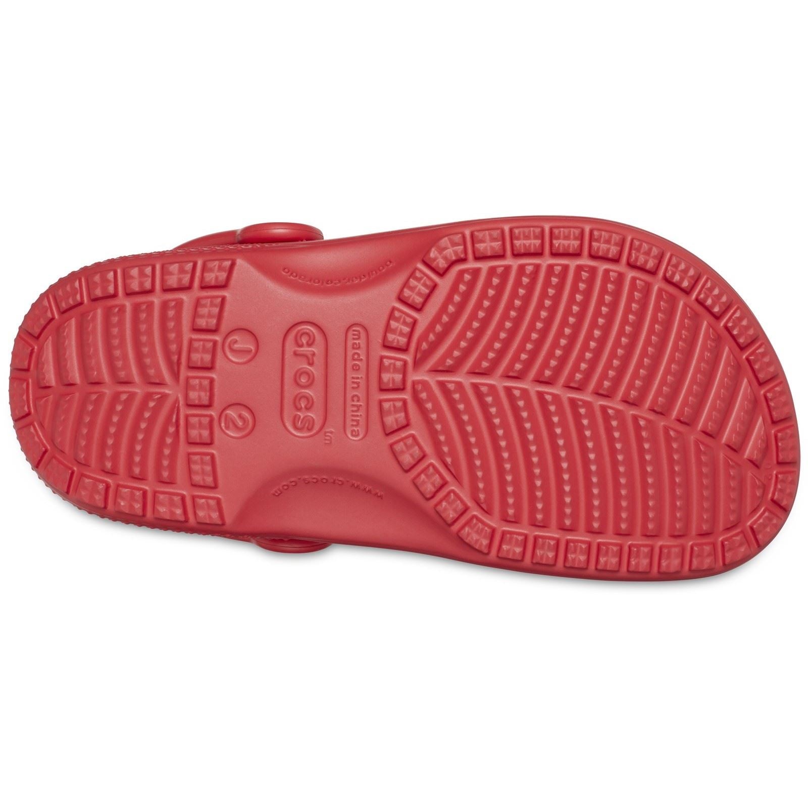 Crocs Kids' Classic Mocassins Rouges En Thermoplastique.