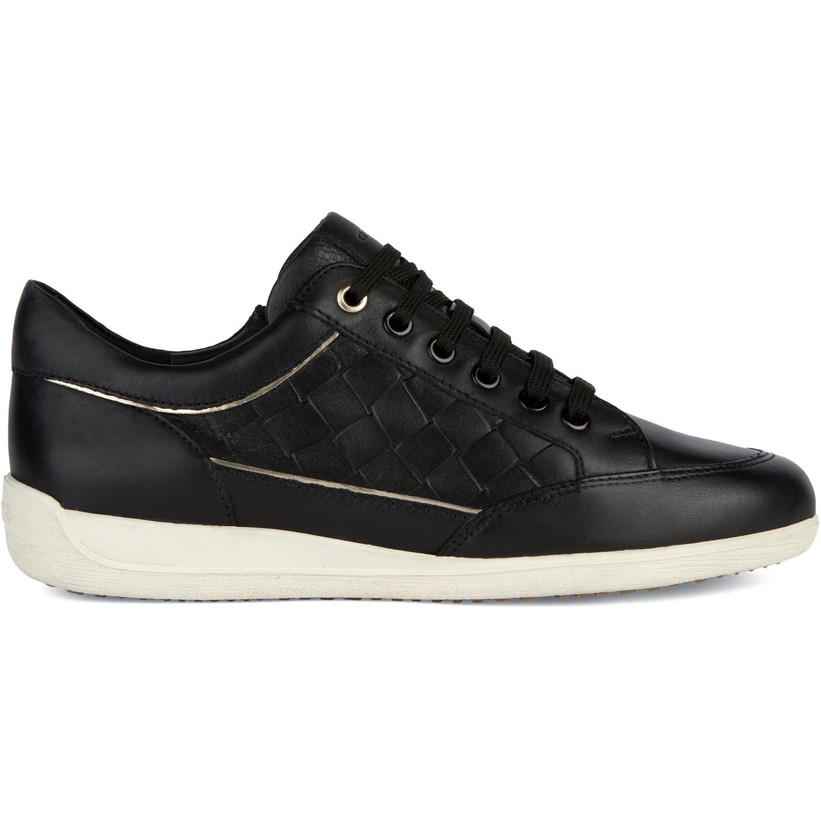 Geox D MYRIA Baskets Noires Pour Femme En Simili Cuir