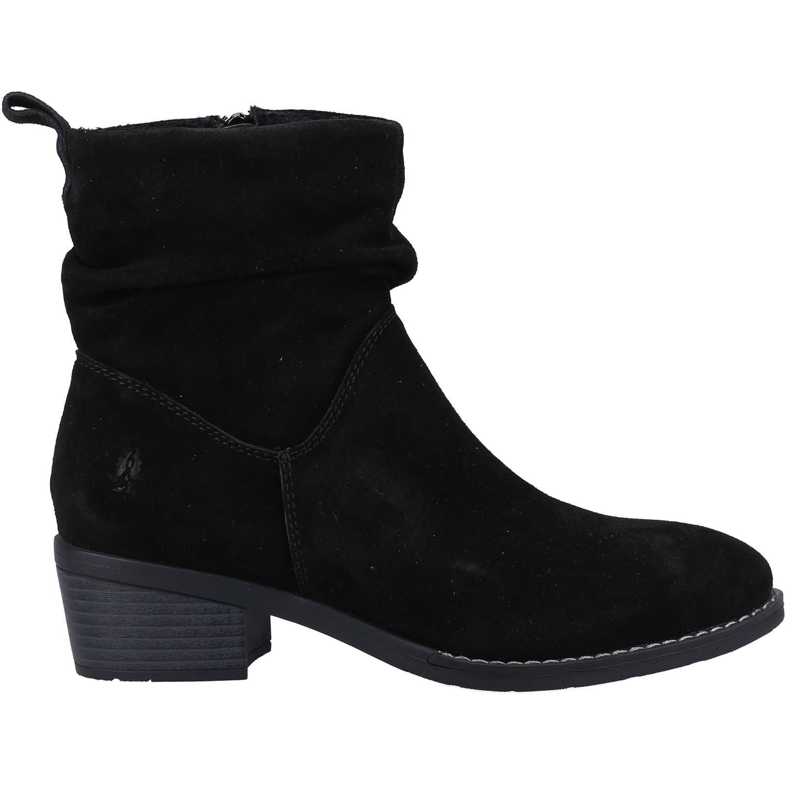 Hush Puppies Iris Bottes En Daim Noir Pour Femmes