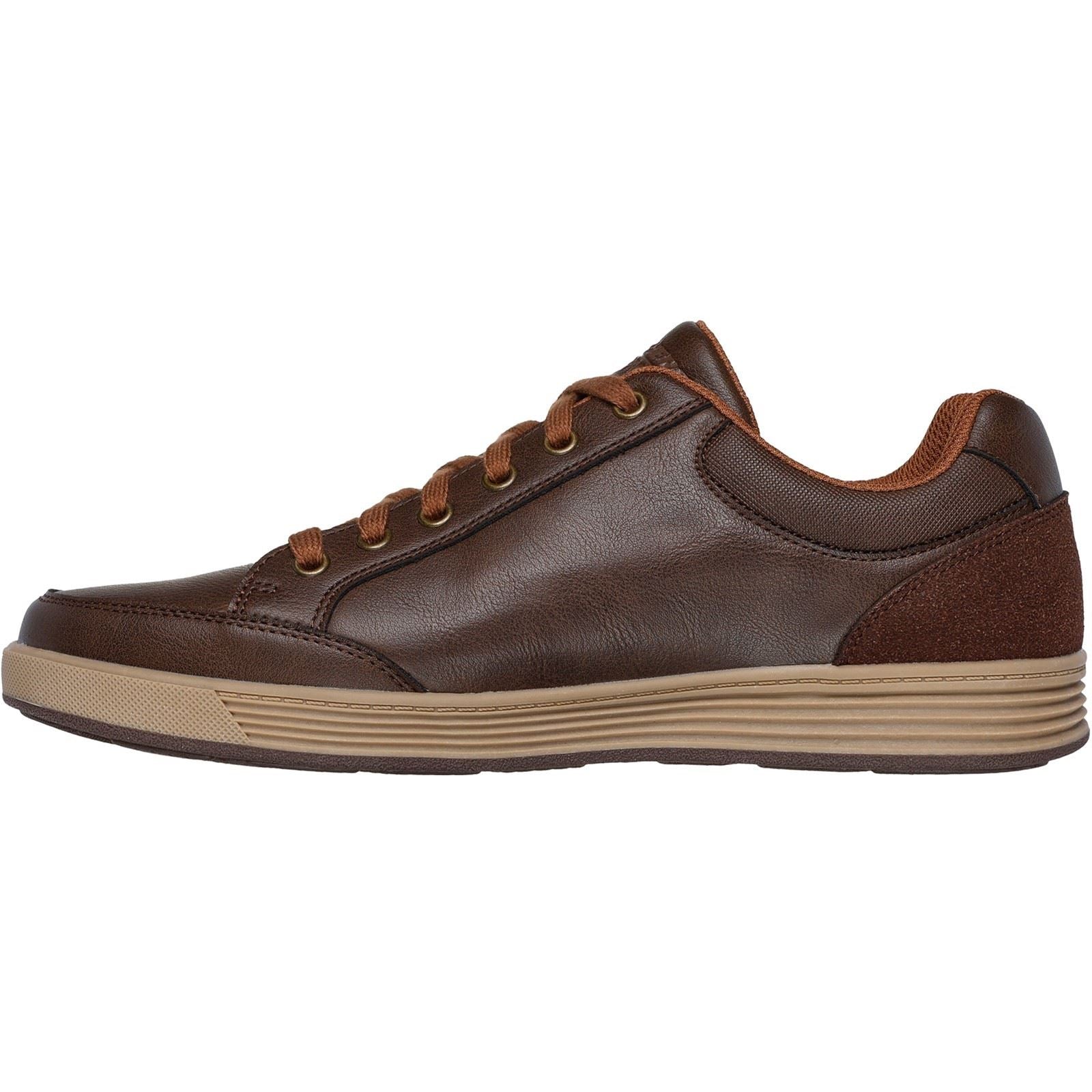 Skechers Cavell Sparkman Chaussures À Lacets En Chocolat Pour Hommes En Polyuréthane