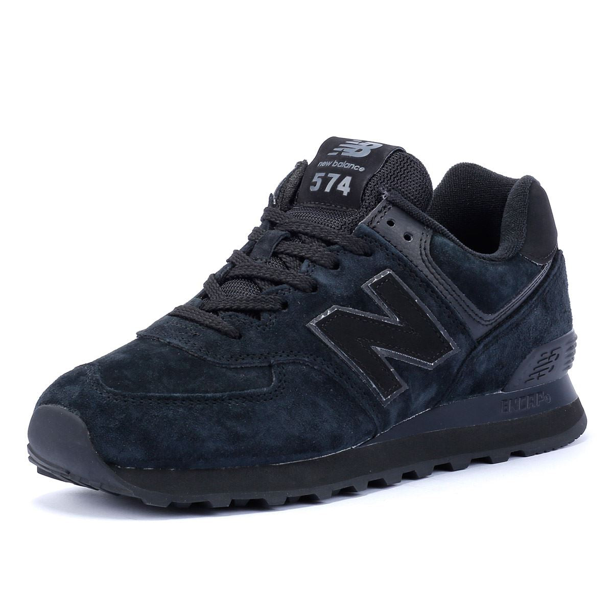 New Balance 574 Baskets Noires En Daim