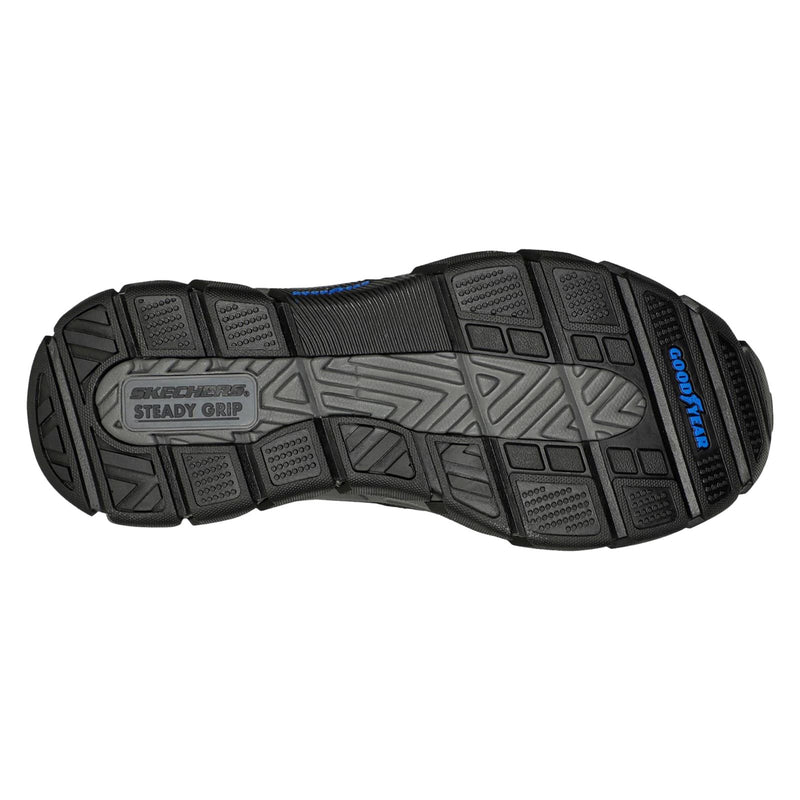 Skechers Respected Elgin Chaussures Mocassins Noires En Cuir Pour Hommes