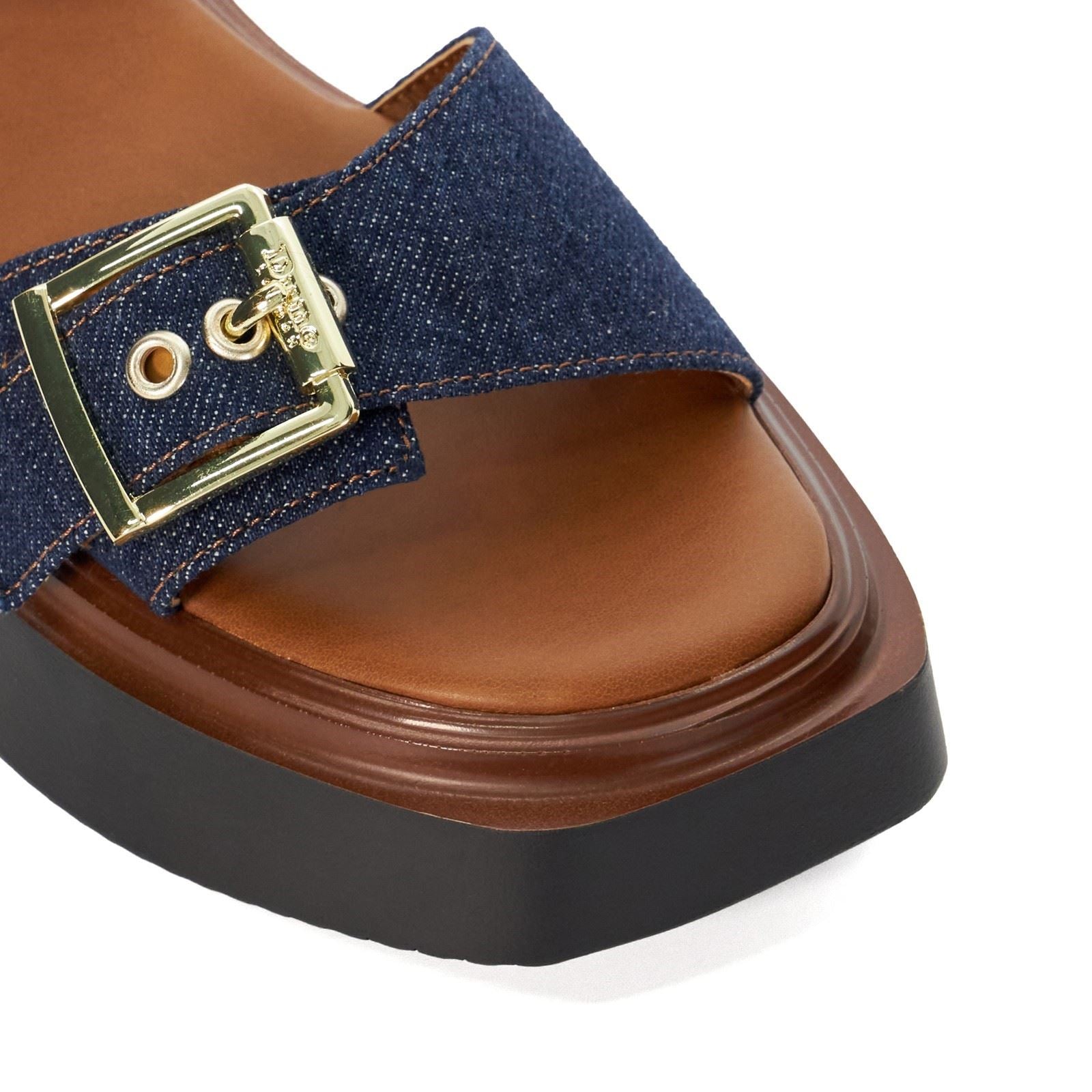 Dune Loells Sandales En Jean Pour Femmes De Couleur Bleu Marine