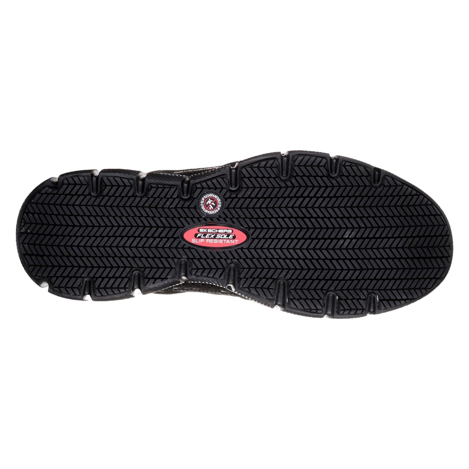 Skechers Workwear Telphin Sanphet Chaussures De Sécurité Noires En Cuir Pour Hommes