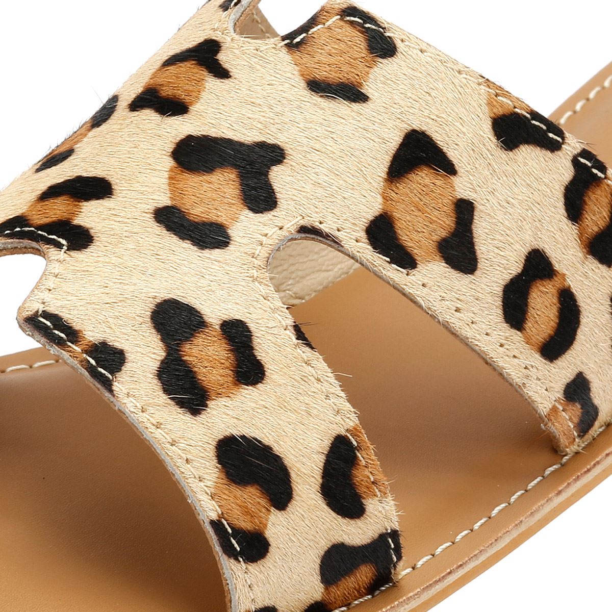 Tower London Cut Out Mules En Cuir Pour Femmes Couleur Beige