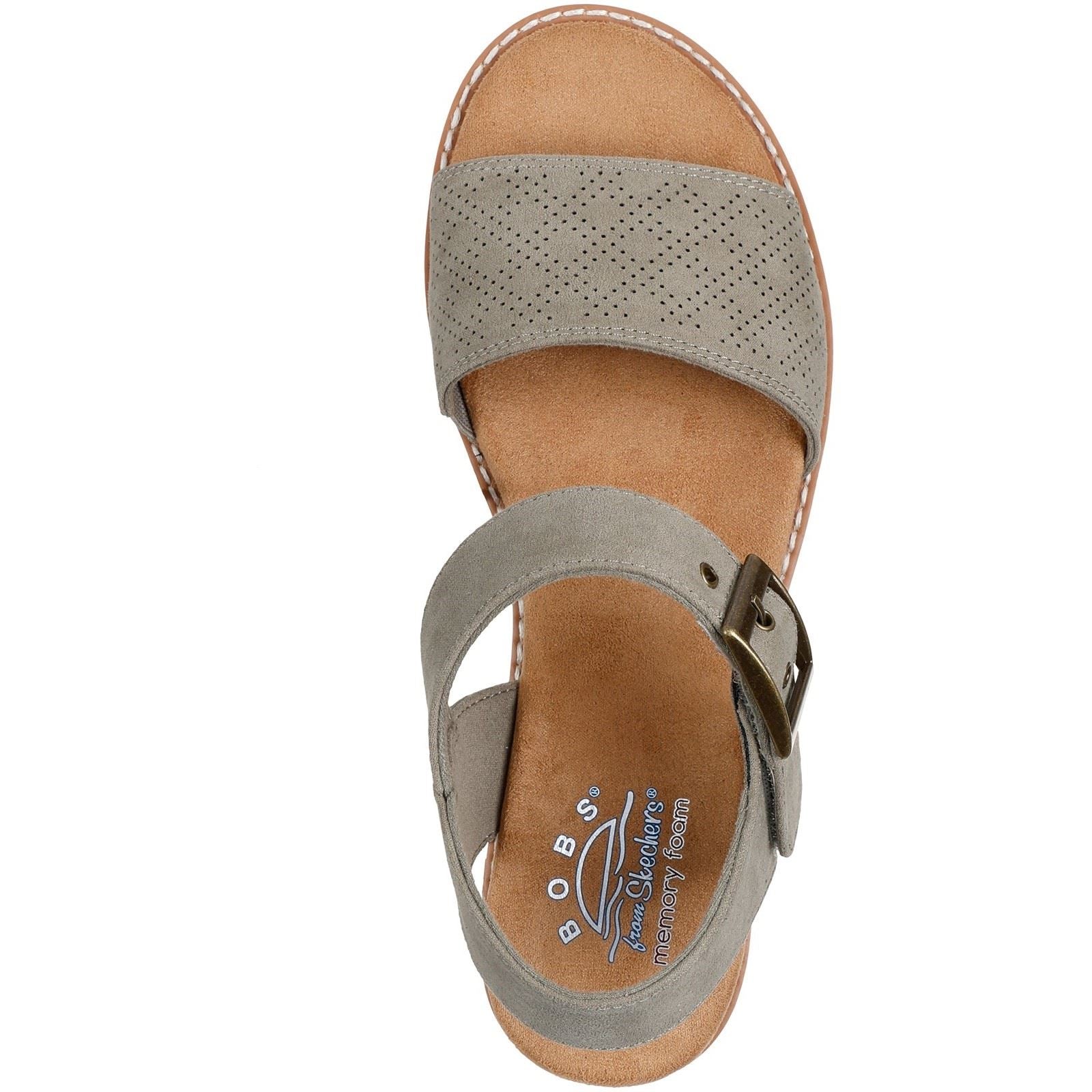 Skechers Desert Kiss Serendipitous Sandales Pour Femmes En Polyester De Couleur Olive