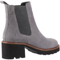 Hush Puppies Gaia Bottes Chelsea À Talons En Cuir Pour Femmes Couleur Gris.