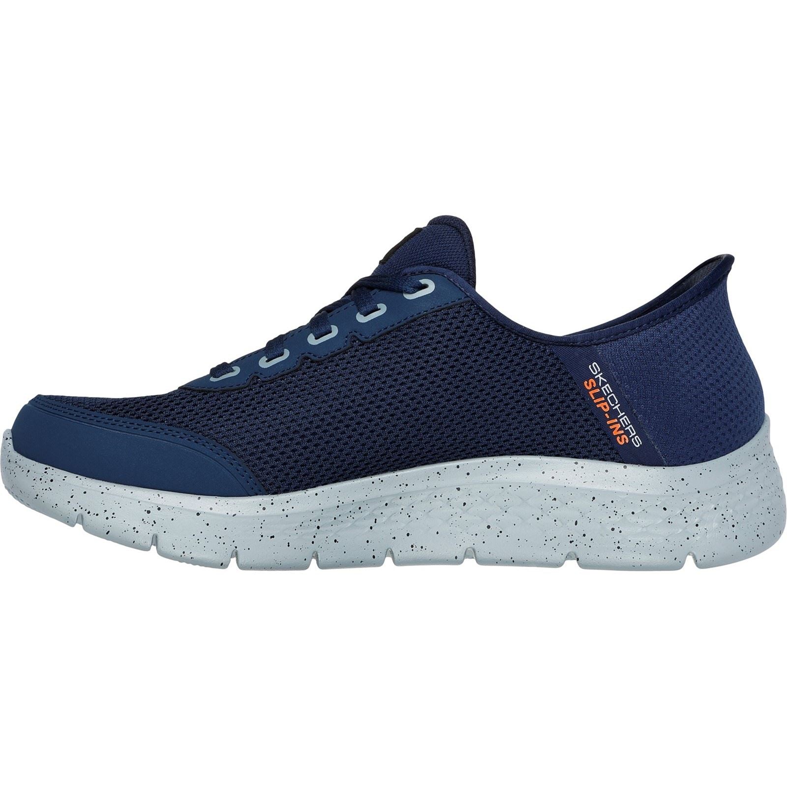 Skechers GO WALK Flex Baskets Homme En Toile Bleu Marine