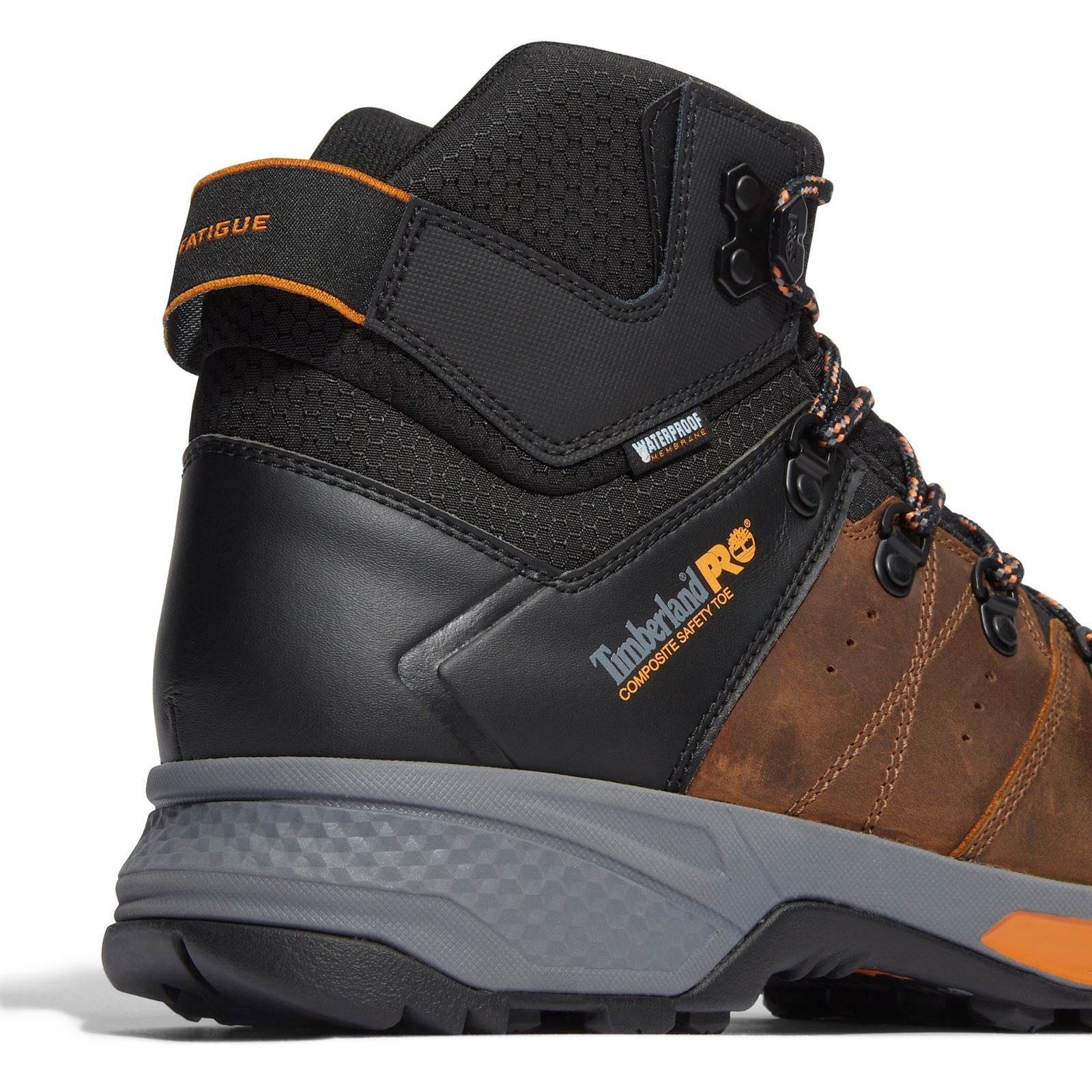 Timberland Pro Bottes De Sécurité En Cuir Brun Foncé Switchback