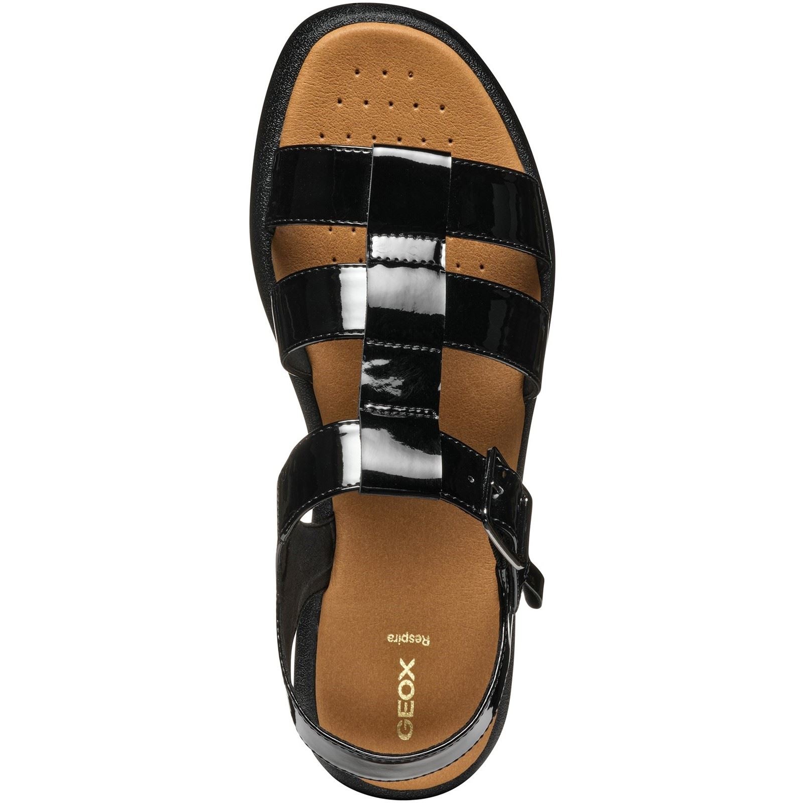 Geox D CAMALEI Sandales Noires En Polyuréthane Synthétique Pour Femmes