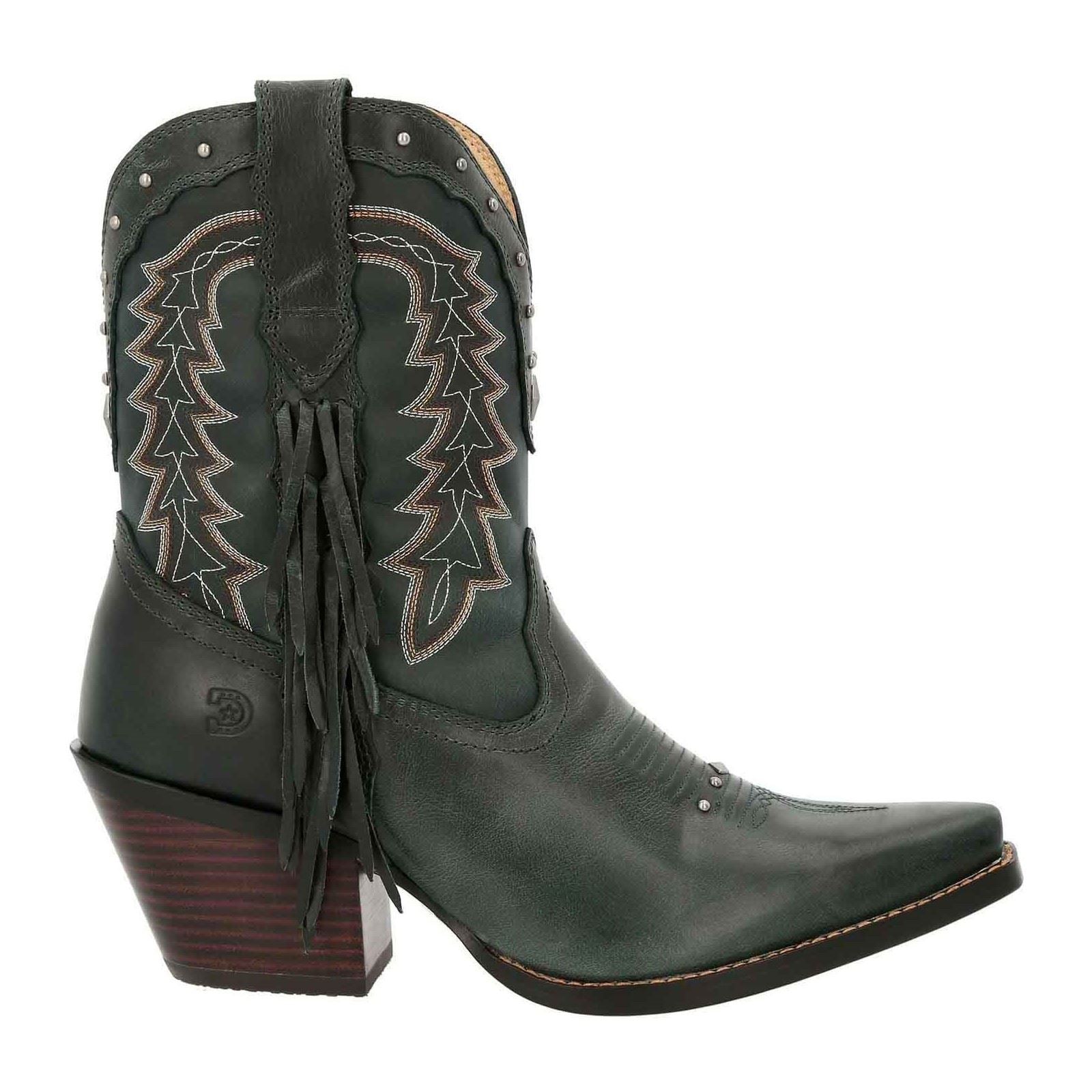 Durango Bottes Crush Bootie En Cuir Pour Femmes Marron Selle/Denim Bleu