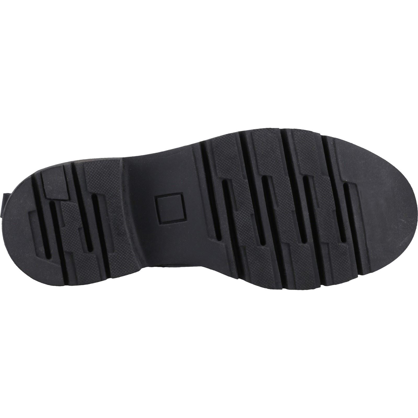 Hush Puppies Rhea Bottes Noires En Cuir Pour Femmes