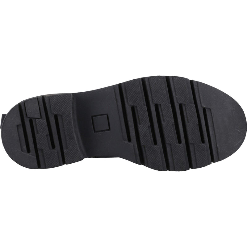 Hush Puppies Rhea Bottes Noires En Cuir Pour Femmes