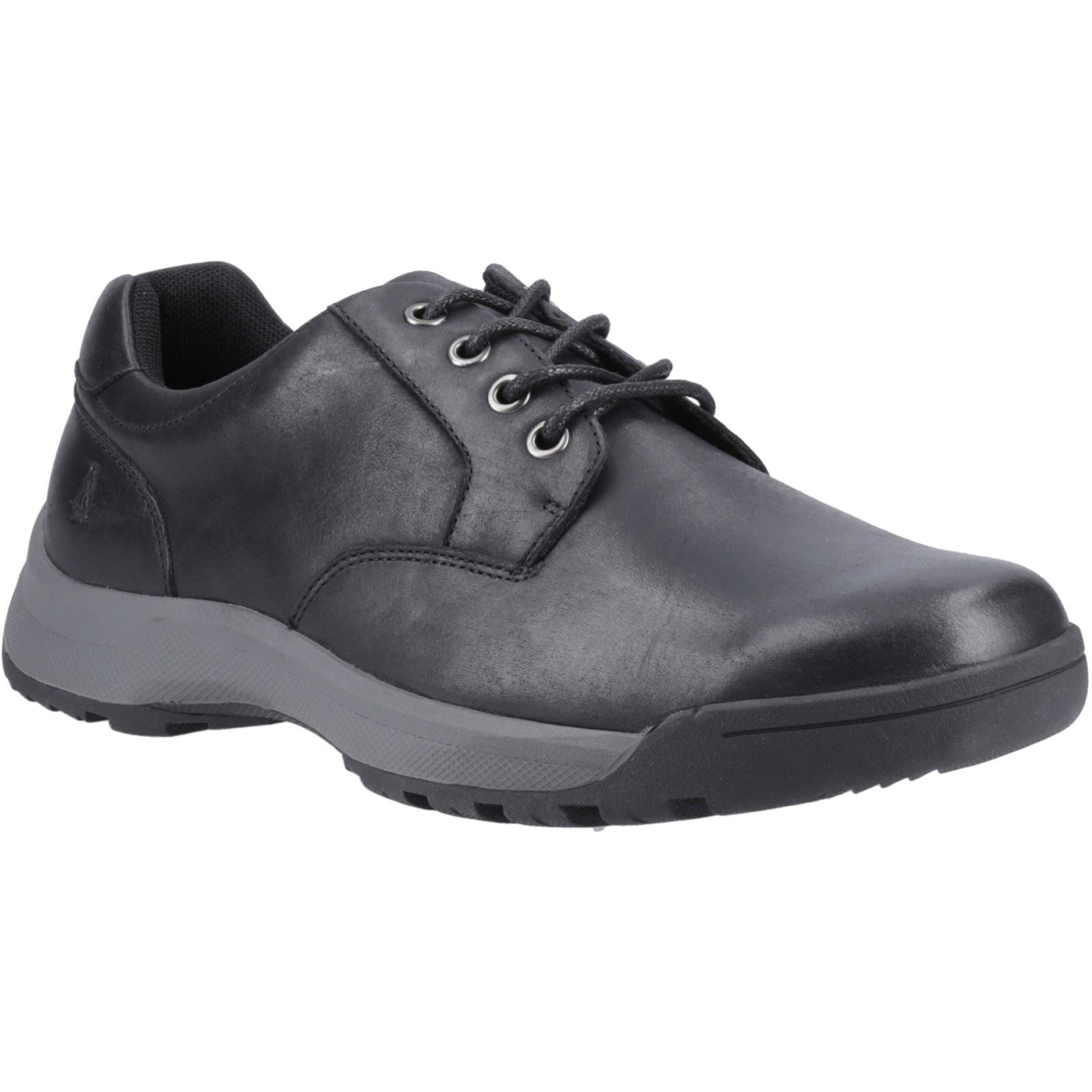 Hush Puppies Vinson Chaussures En Cuir Noir À Lacets Pour Hommes