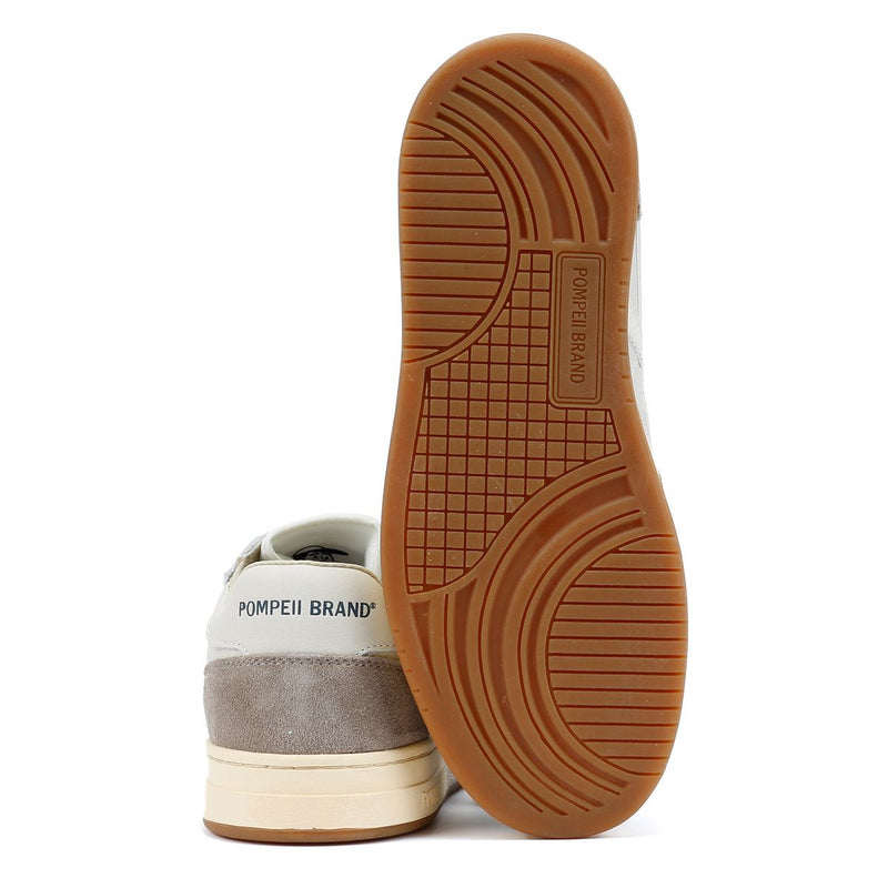 Pompeii Elan Baskets Blanches En Cuir Pour Hommes
