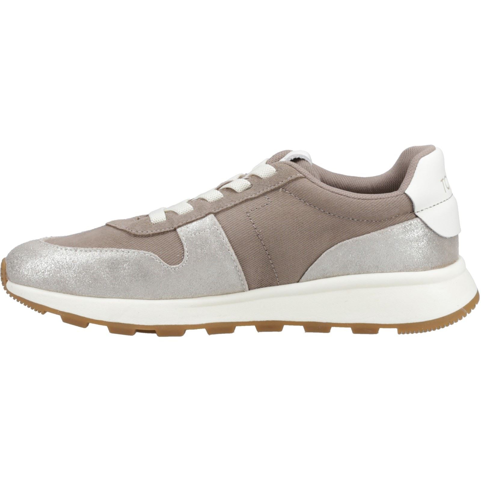 TOMS TRVL Lite Retro Baskets En Cuir Argentées Pour Femmes