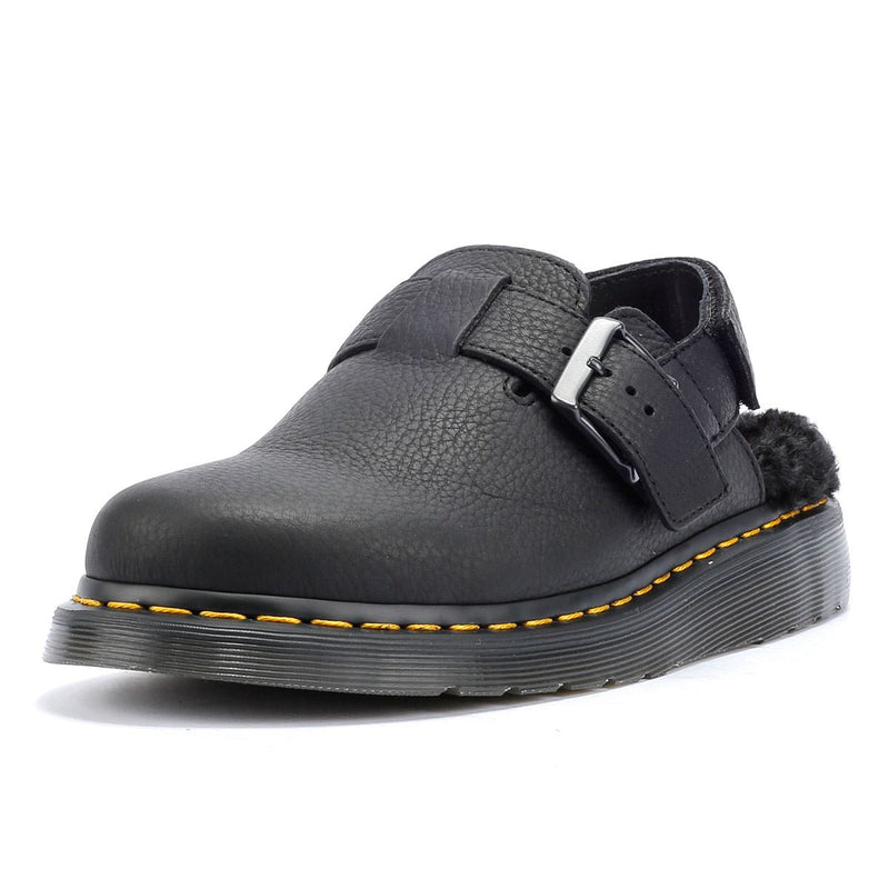 Dr. Martens Jorge II Sandales Noires En Cuir