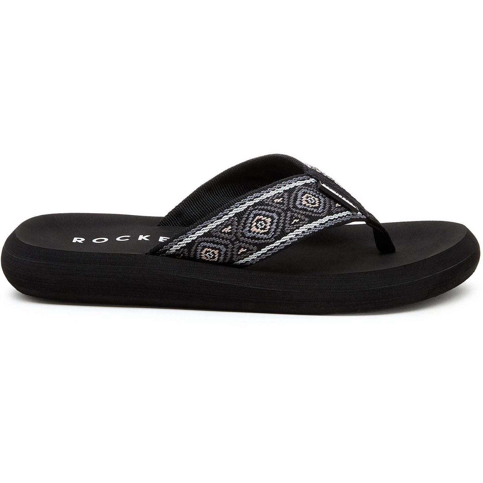 Rocket Dog Spotlight Camden Sandales En Coton Pour Femmes Noir/Multicolore