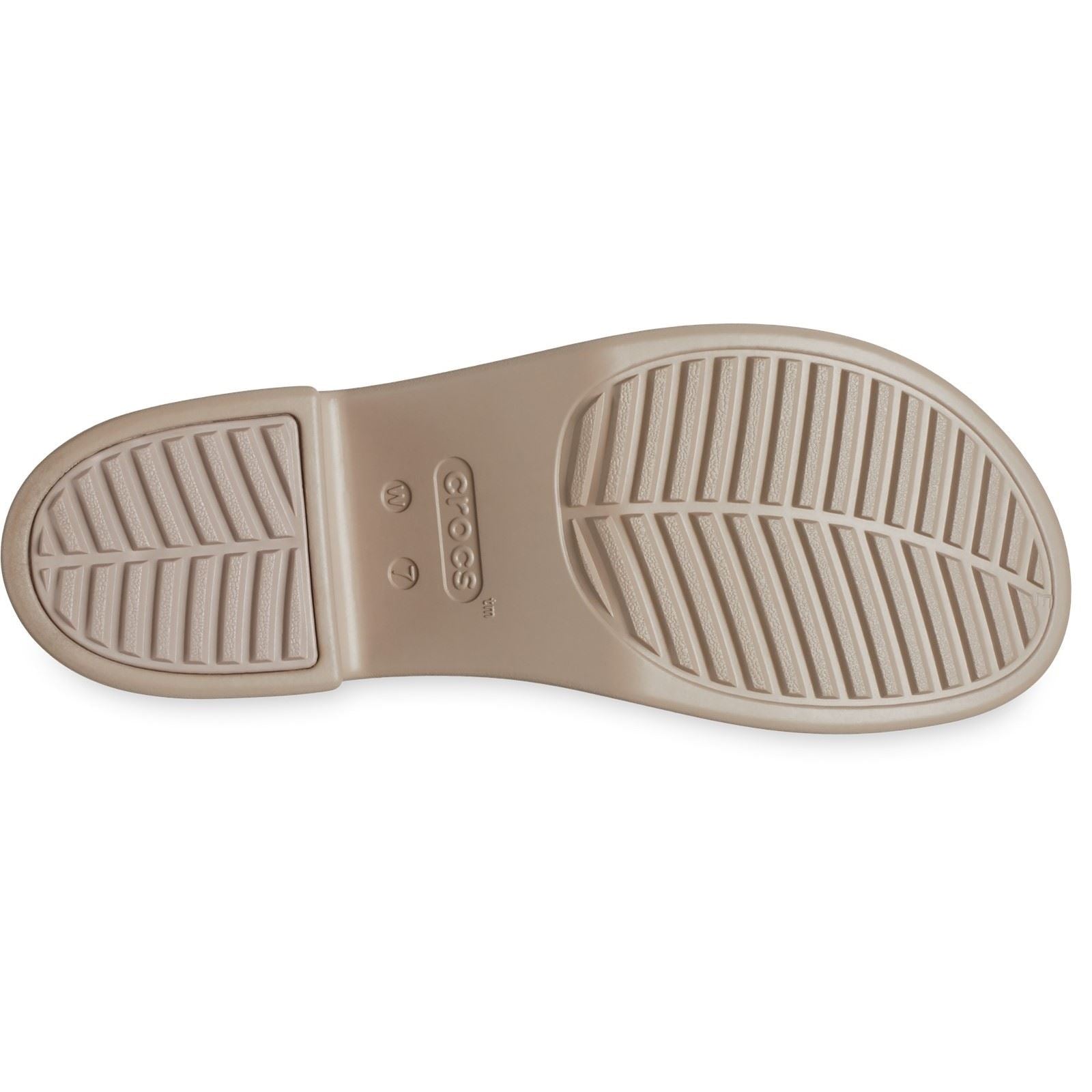 Crocs Brooklyn Slide Heel Sandales Pour Femmes De Couleur Taupe