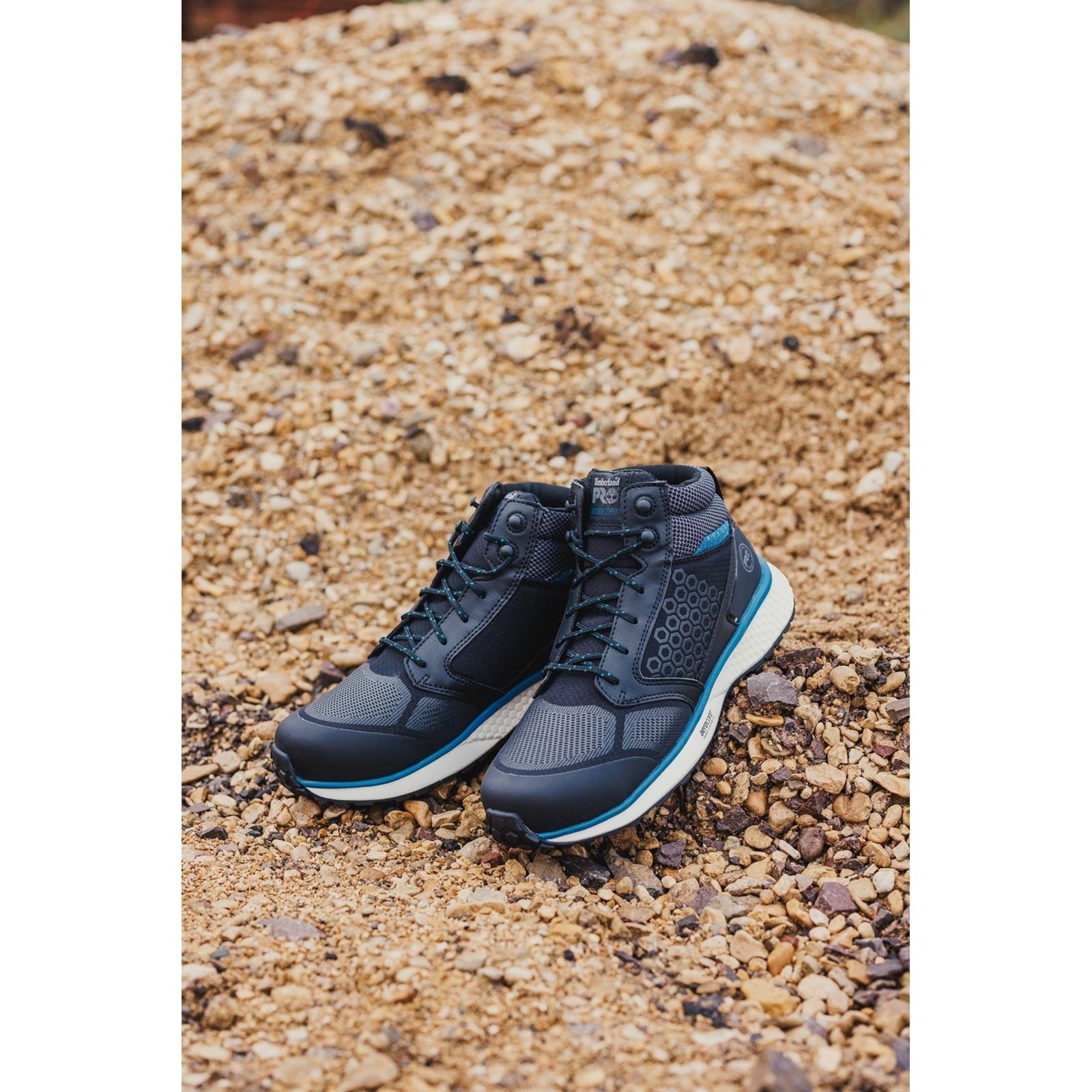 Timberland Pro  Bottes De Sécurité Reaxion Mid Synthétiques Noires/Bleues