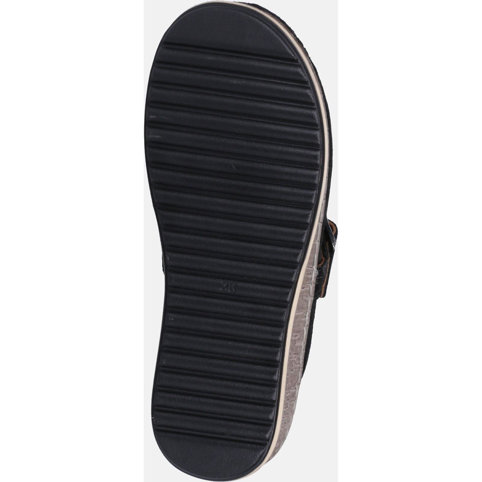 Hush Puppies Sorcha Mule Sandales En Daim Noir Pour Femmes En Cuir