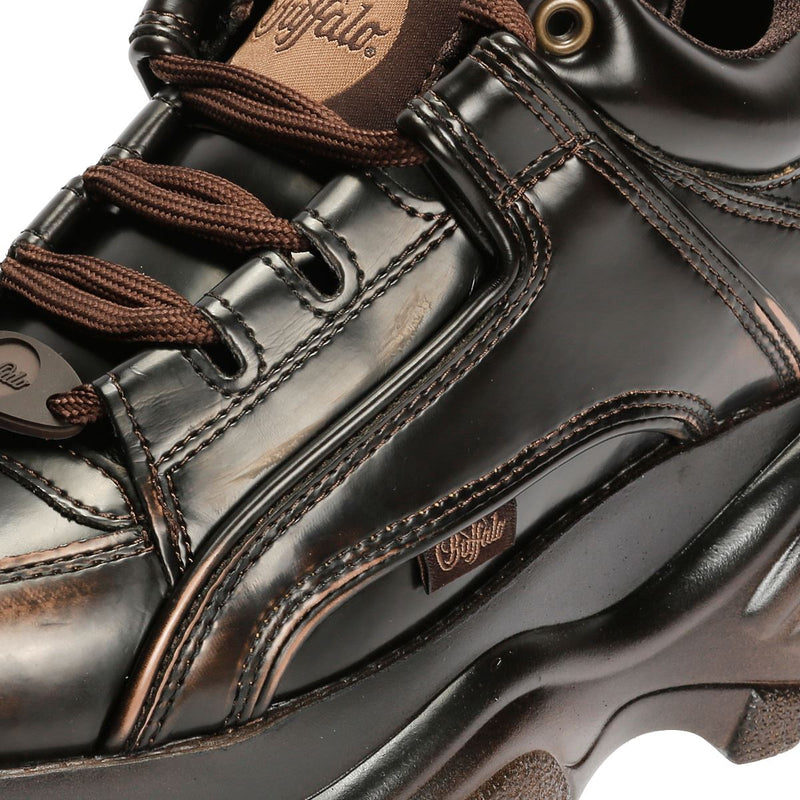 Buffalo 1339-14 Baskets Pour Femmes En Cuir Marron