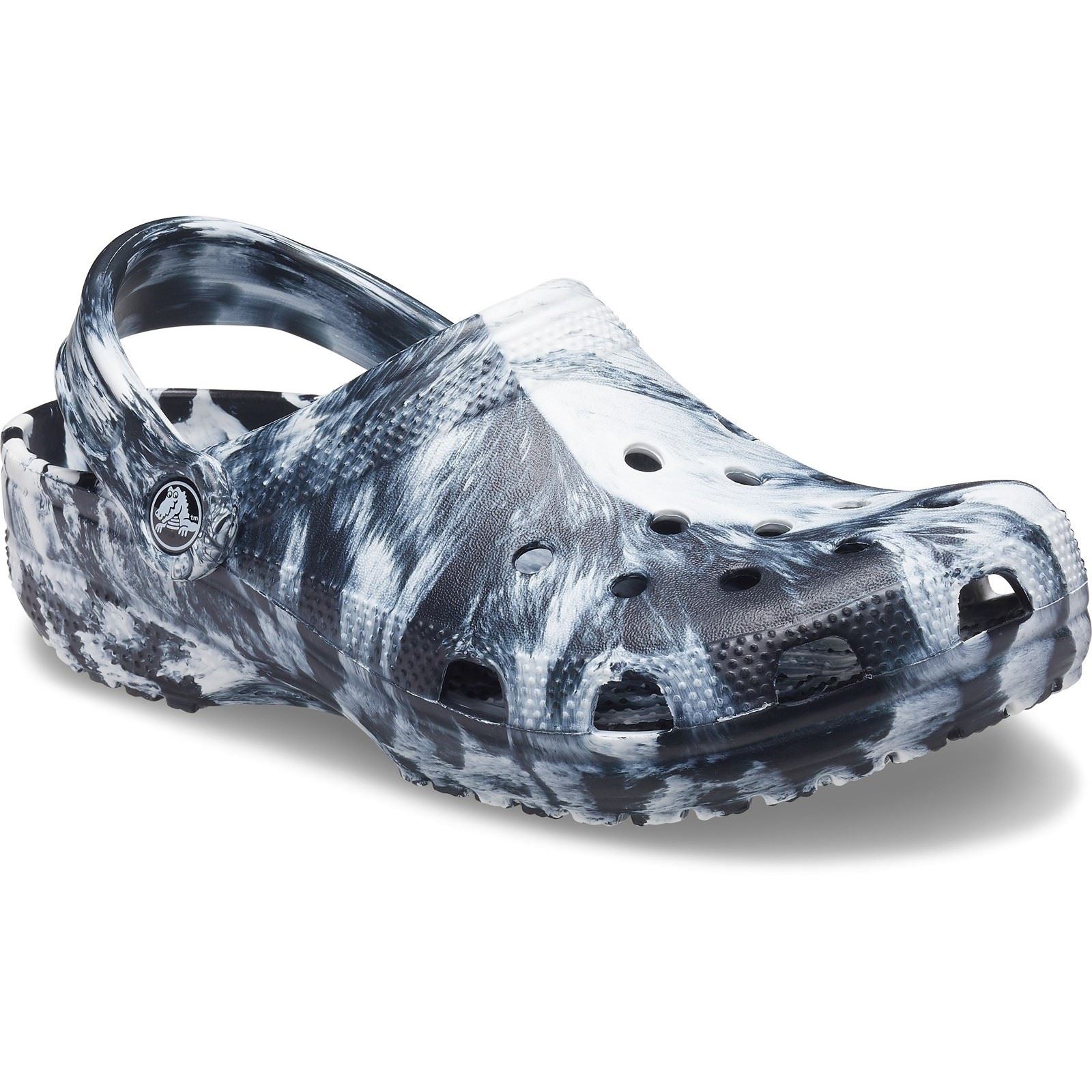 Crocs Marble Crocs Marble Sabots blancs/noirs en thermoplastique