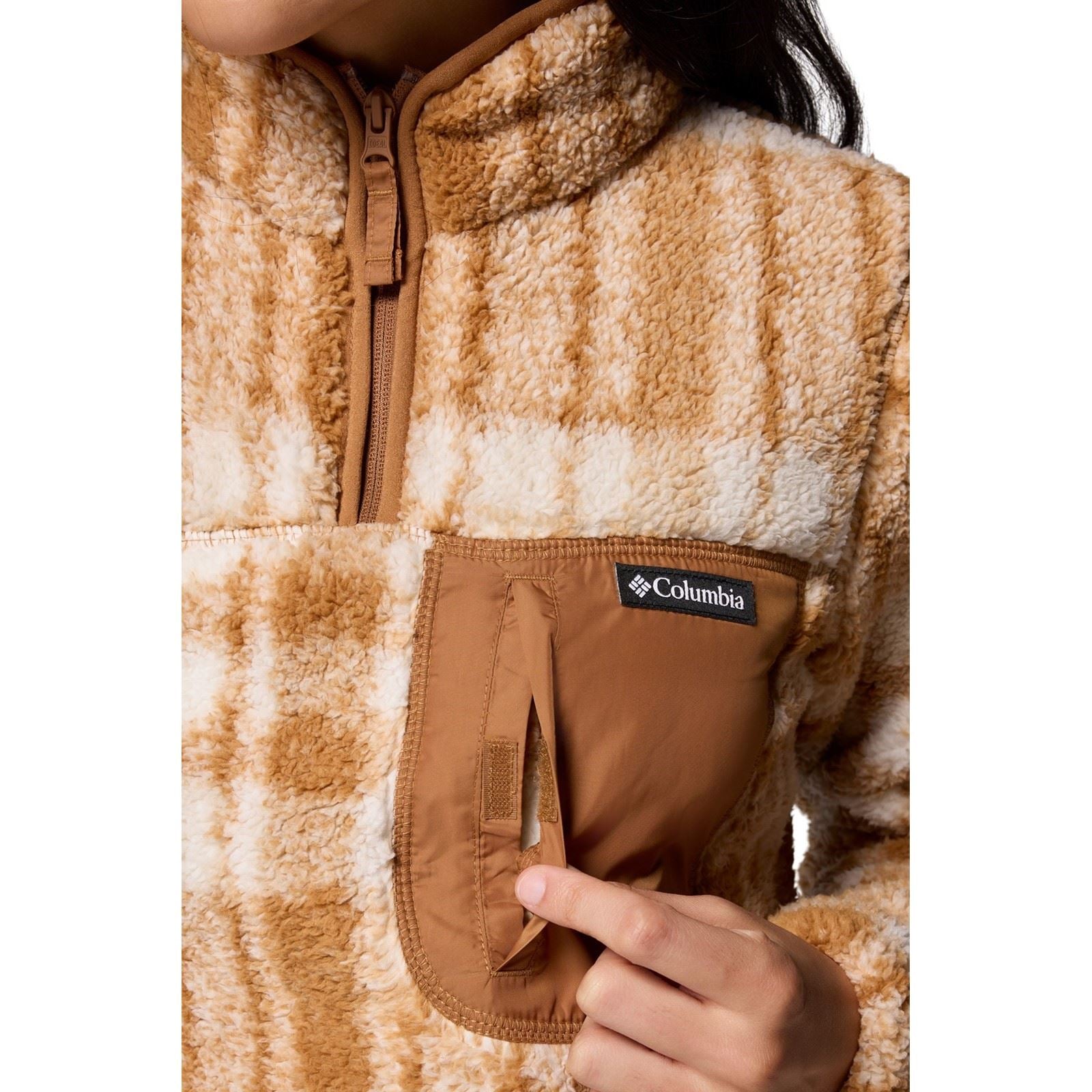 Columbia West Bend 1/4 Zip II Pull En Polyester Pour Femme Marron
