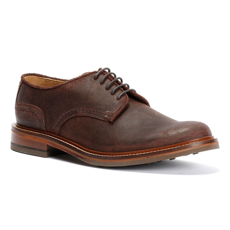 Chapman & Moore Plain Derby Country Chaussures En Cuir Pour Hommes Brunes À Lacets