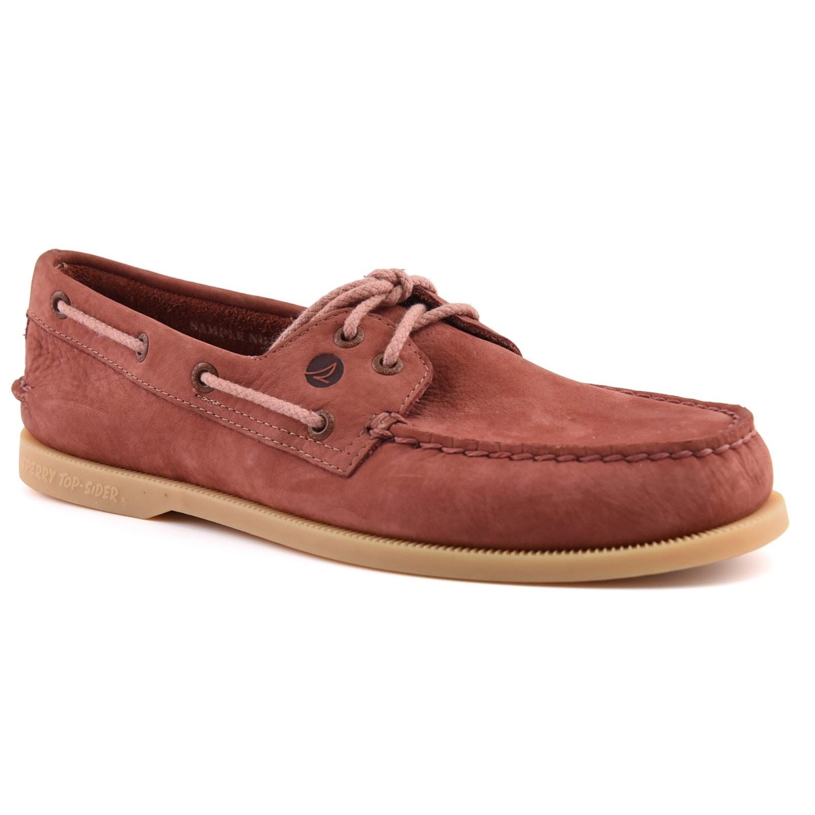 Sperry Authentic Original Chaussures Bateau Rouges En Cuir Pour Hommes