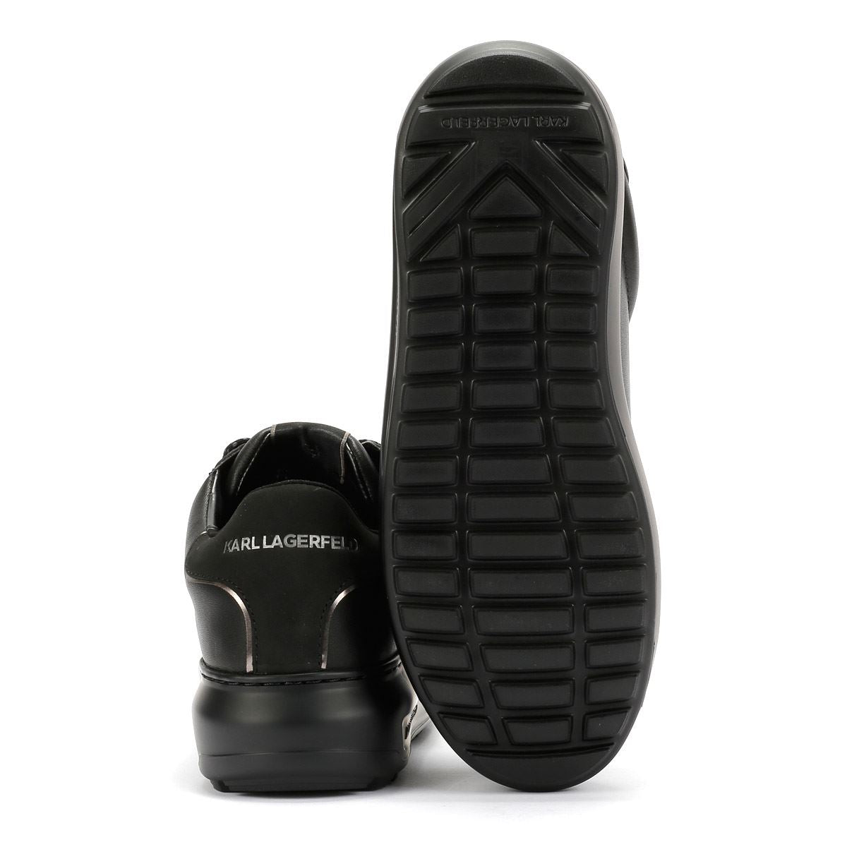 Karl Lagerfeld Kapri Lug Karl NFT Lo Lace Baskets Noires En Cuir Pour Femmes