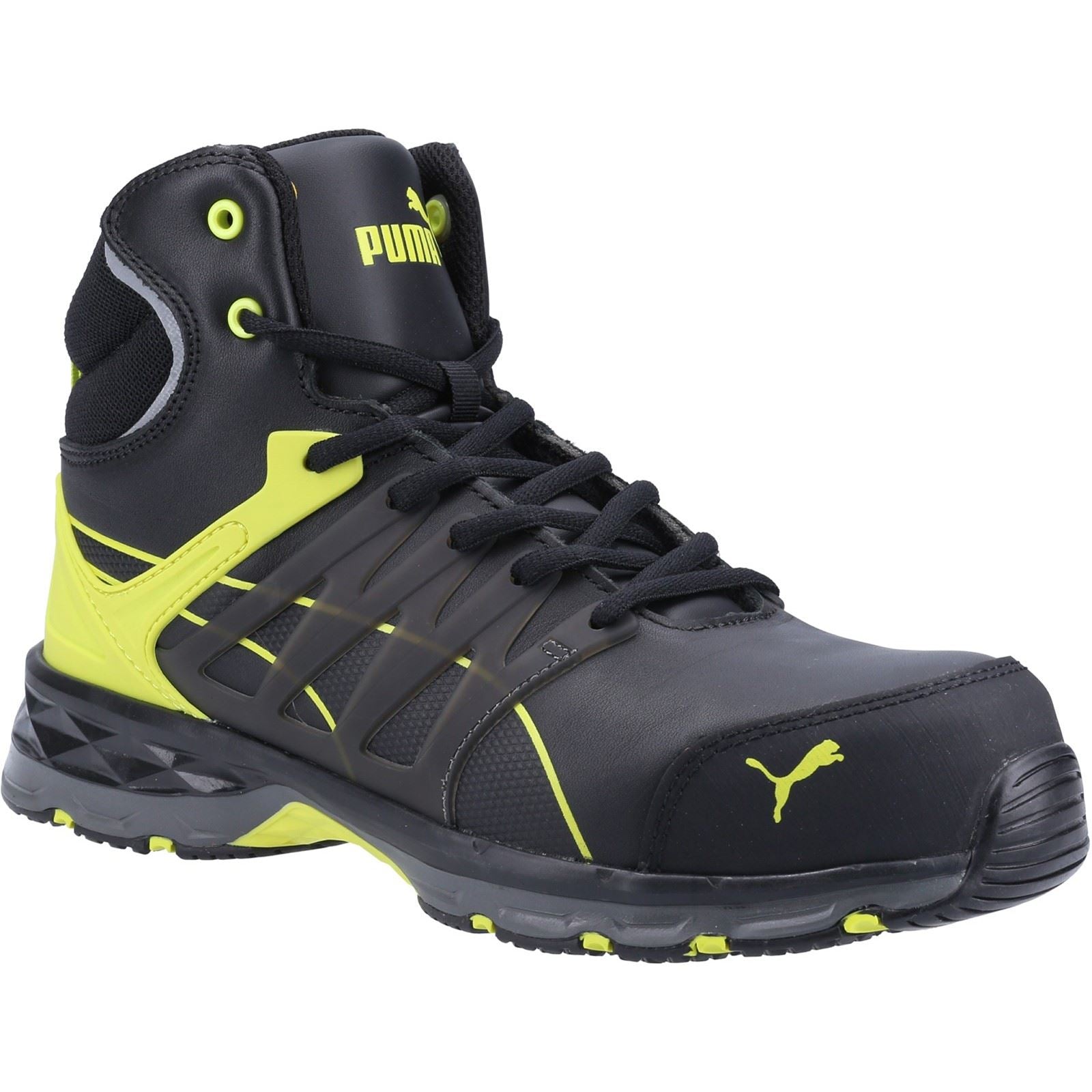 Puma Safety  Bottes De Sécurité En Cuir Jaune Velocity 2.0 Mid S3
