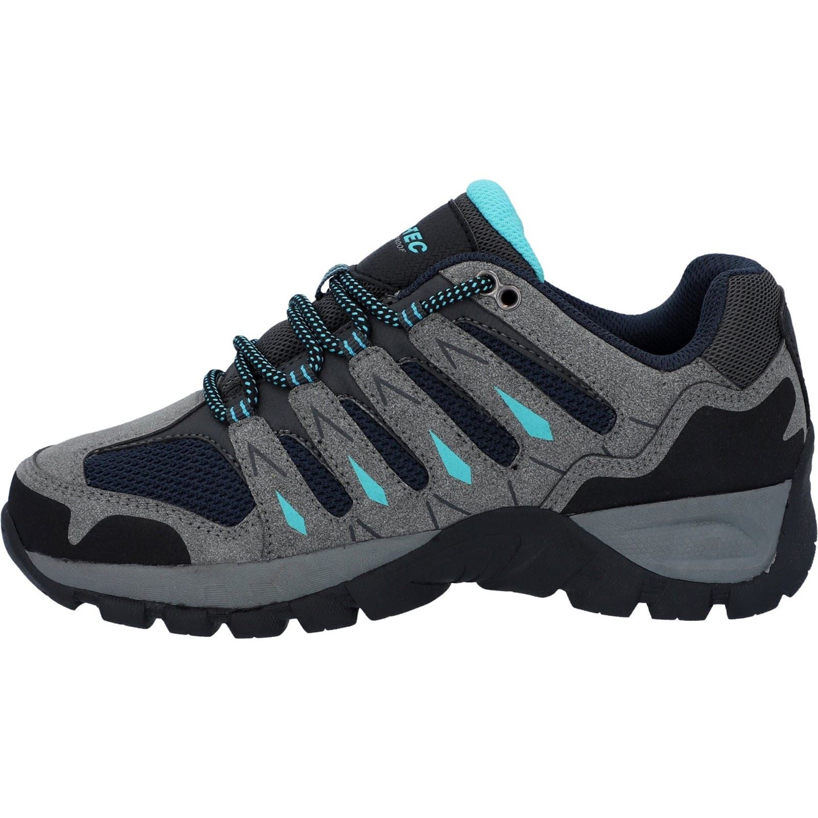 Hi-Tec Corzo Low Bottes De Randonnée Pour Femmes En Suède Pu Gris Frais/bleu Marine/curaçao