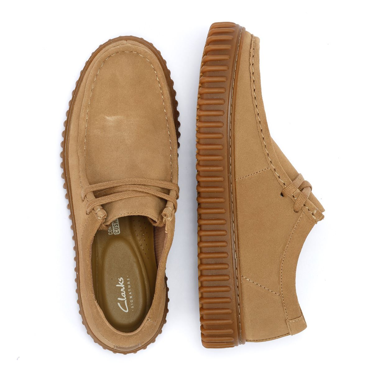 Clarks Main Torhill Lo Chaussures À Lacets En Daim Marron Pour Homme