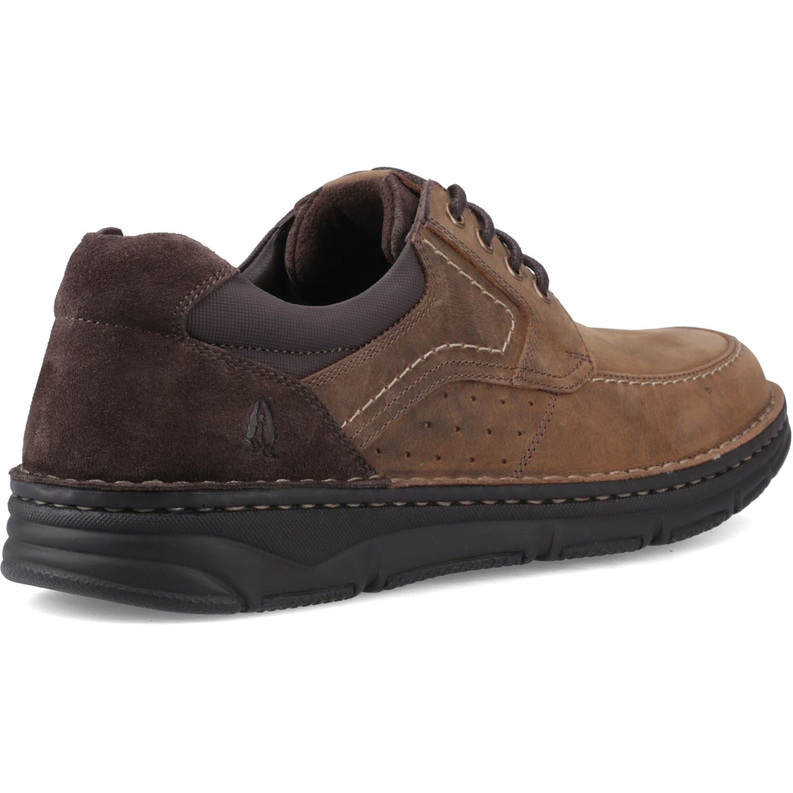 Hush Puppies Franklin Lace Up Shoe Mocassins En Cuir Pour Hommes En Tan