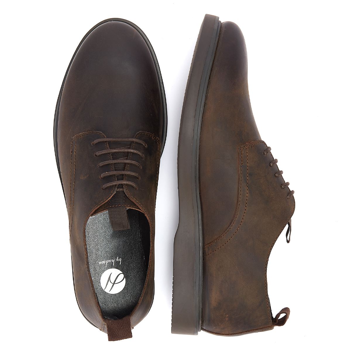 Hudson Chaussures À Lacets Marron En Cuir Fou Pour Hommes De Barnstable
