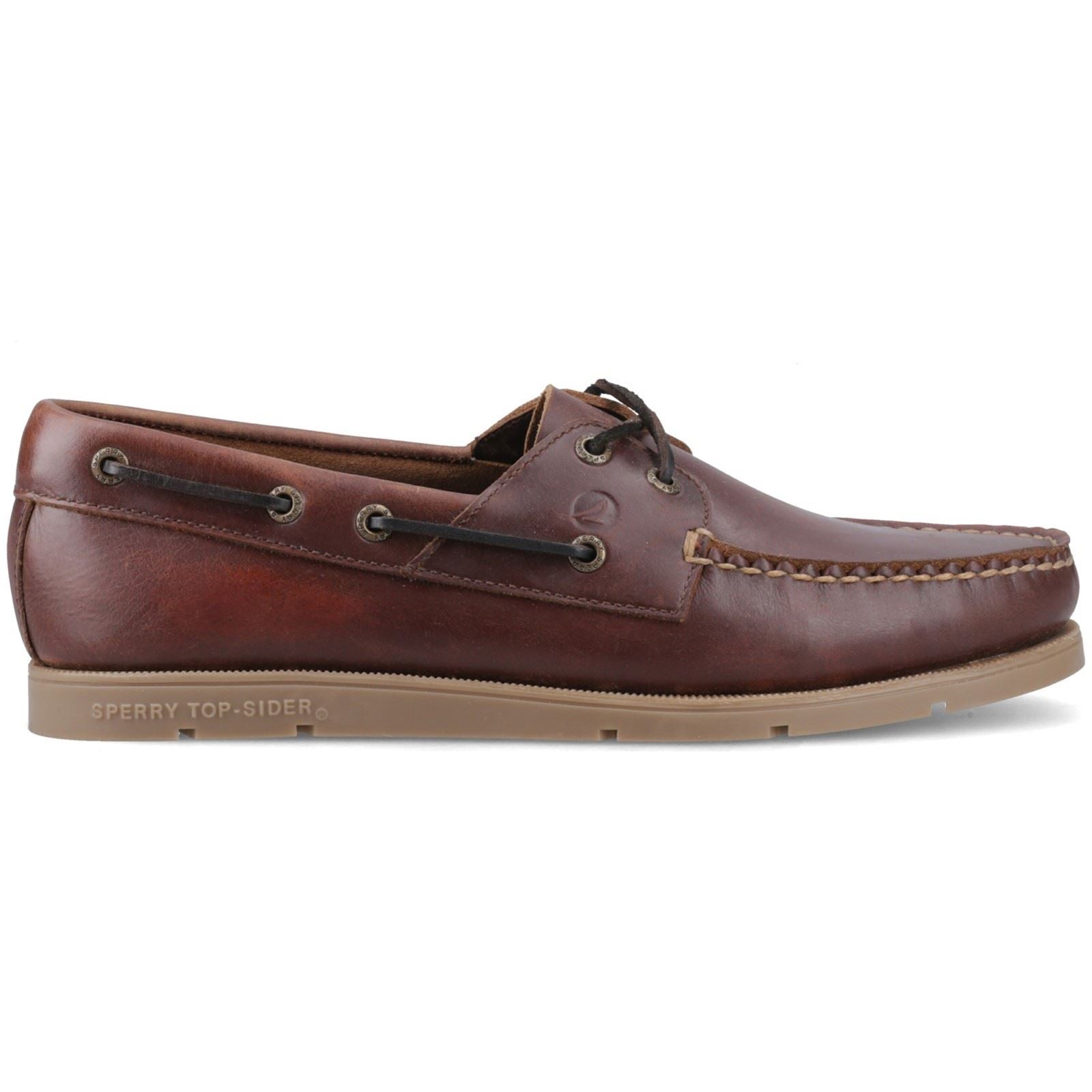 Sperry Oakland 2 Eye Boat Chaussures De Bateau En Cuir Marron Pour Homme
