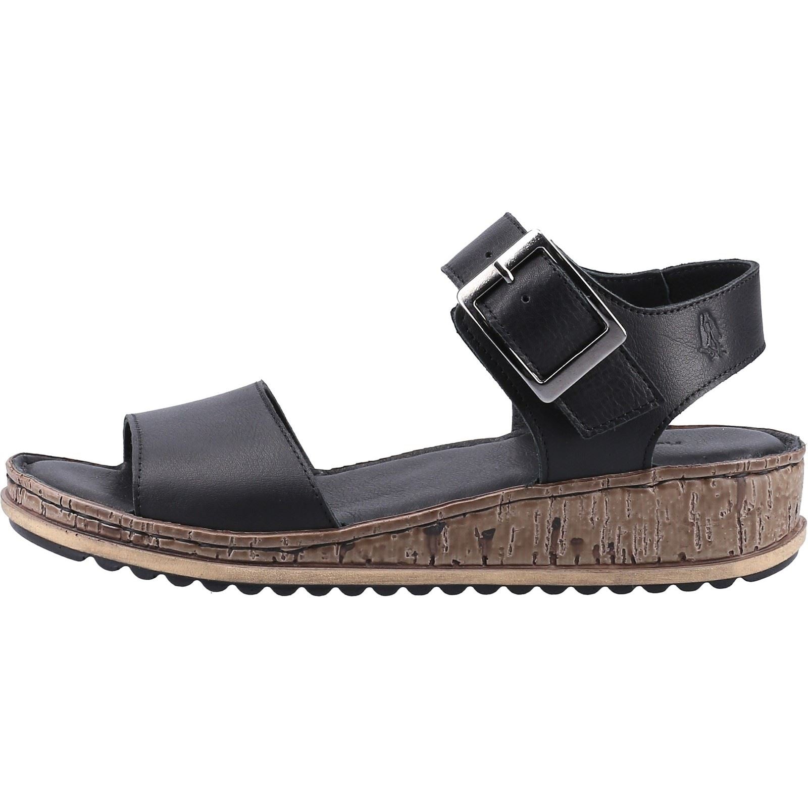 Hush Puppies Ellie Sandales Noires Pour Femmes En Cuir