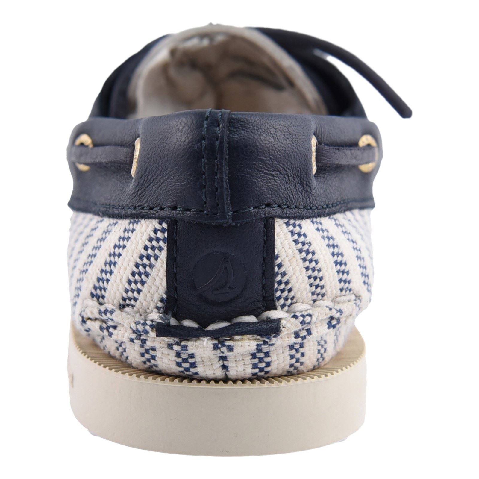 Sperry Authentic Original Chaussures Bateau Femmes Blanches/Marines En Textile