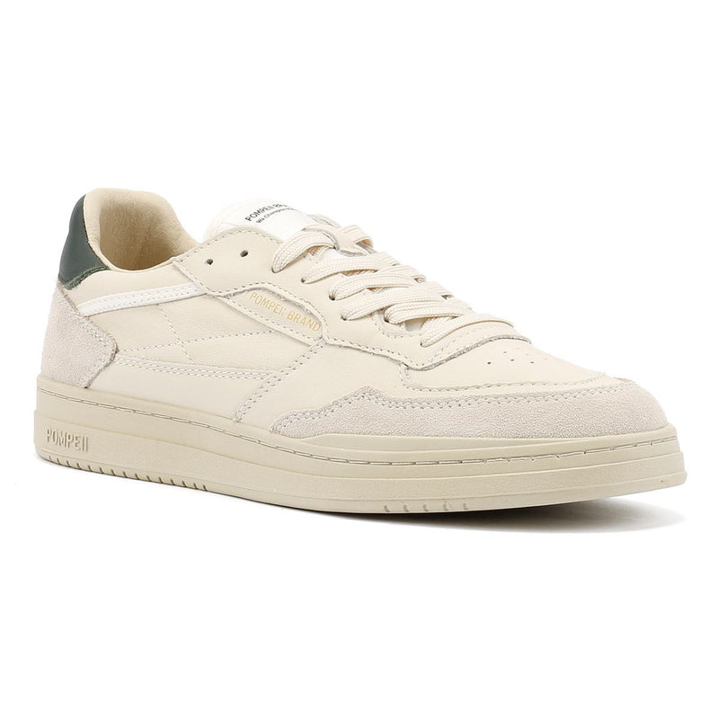 Pompeii Elan Leather Ecru Jasper Baskets Blanches En Cuir Pour Hommes