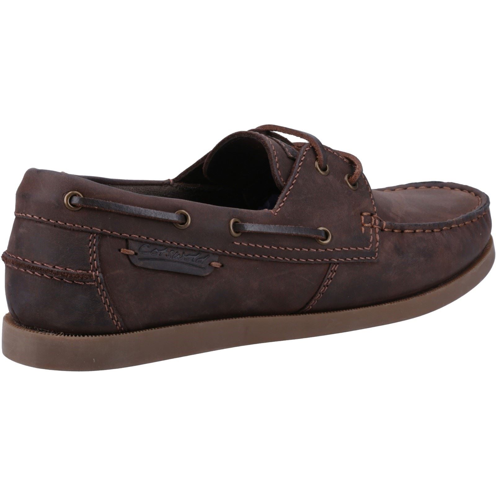Cotswold Waterlane Chaussures Bateau En Cuir Marron Pour Femmes